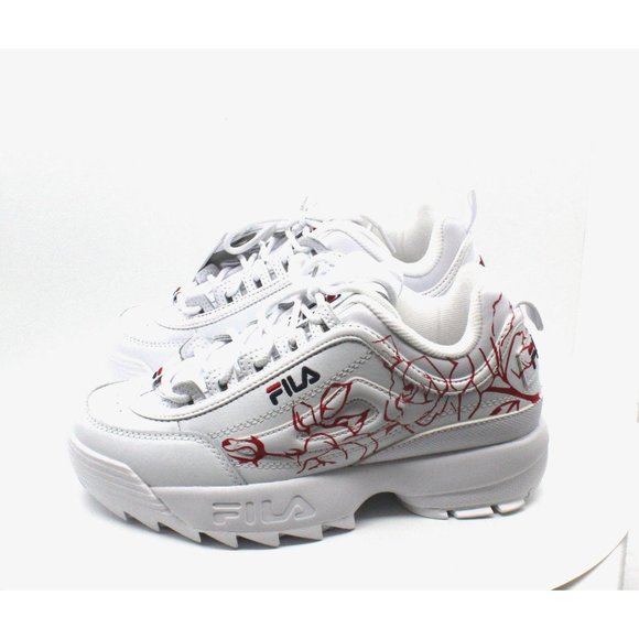 Fila Big Girls Disruptor Ii Floral Embroidered Cas - Picture 5 of 7